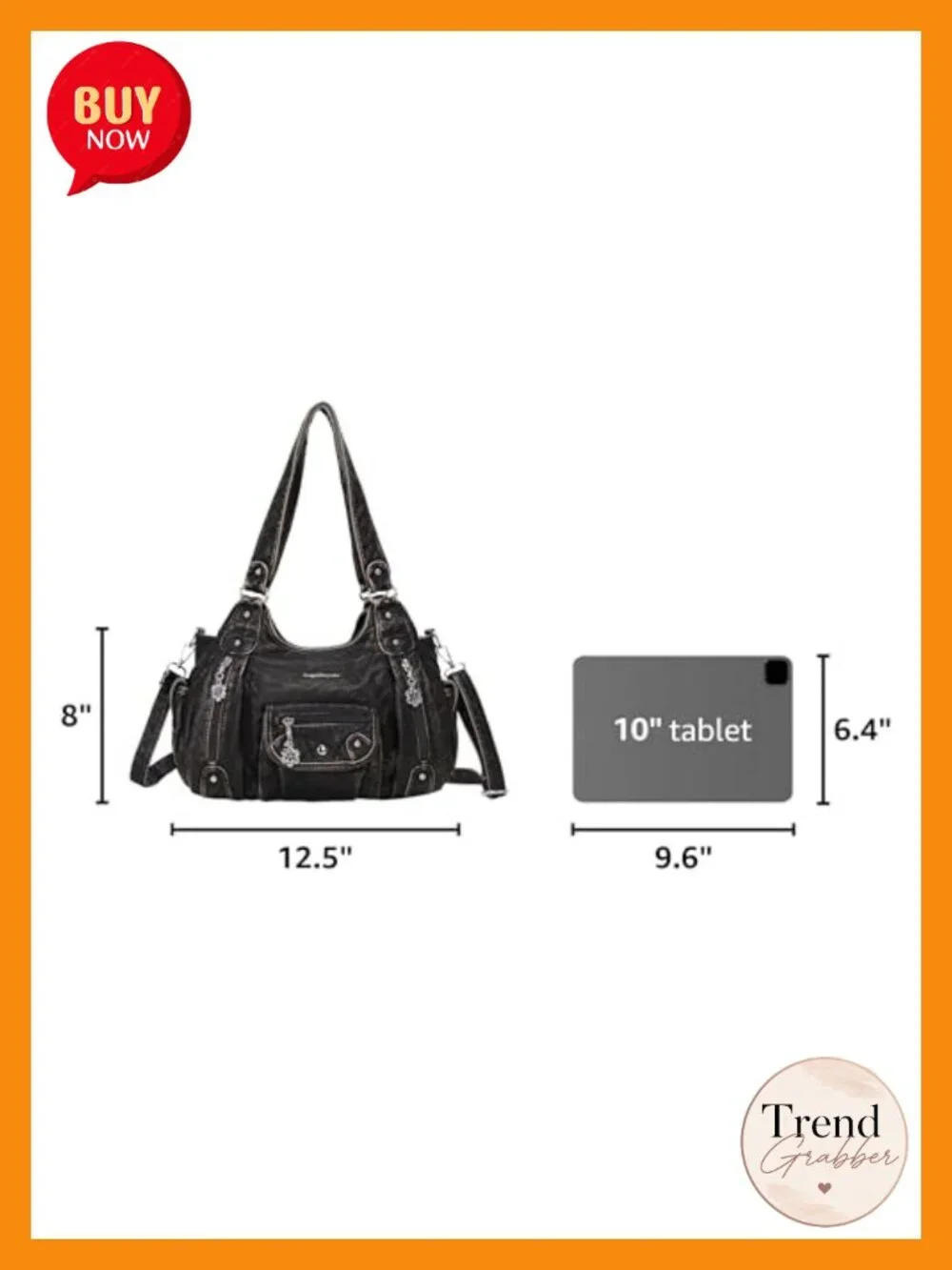 Soft PU Leather Hobo Shoulder Bag Crossbody Purse with Pockets